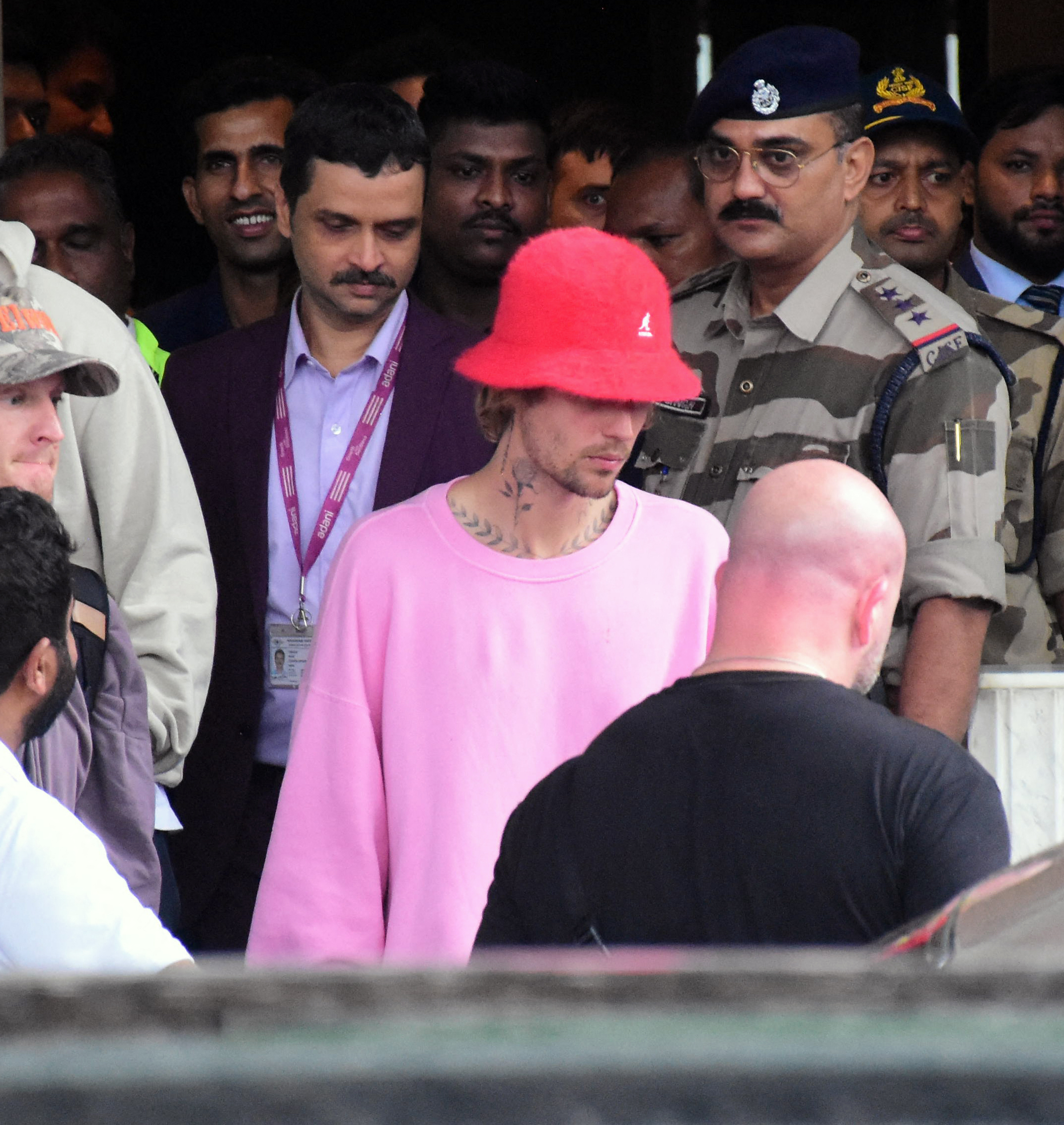 Justin Bieber in India, where he's scheduled to perform at a billionaire's wedding