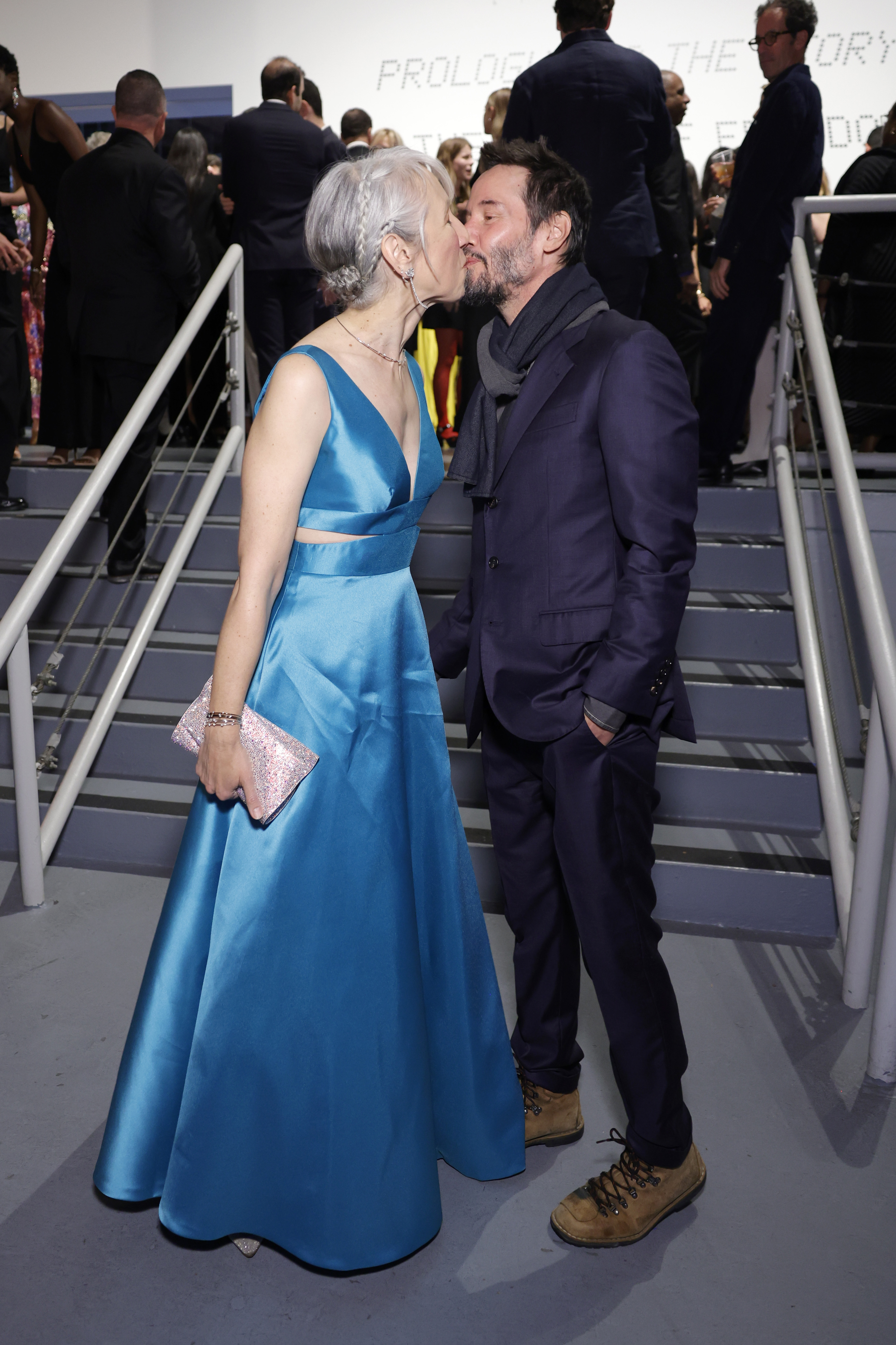 The couple showed some rare PDA on the red carpet during the gala