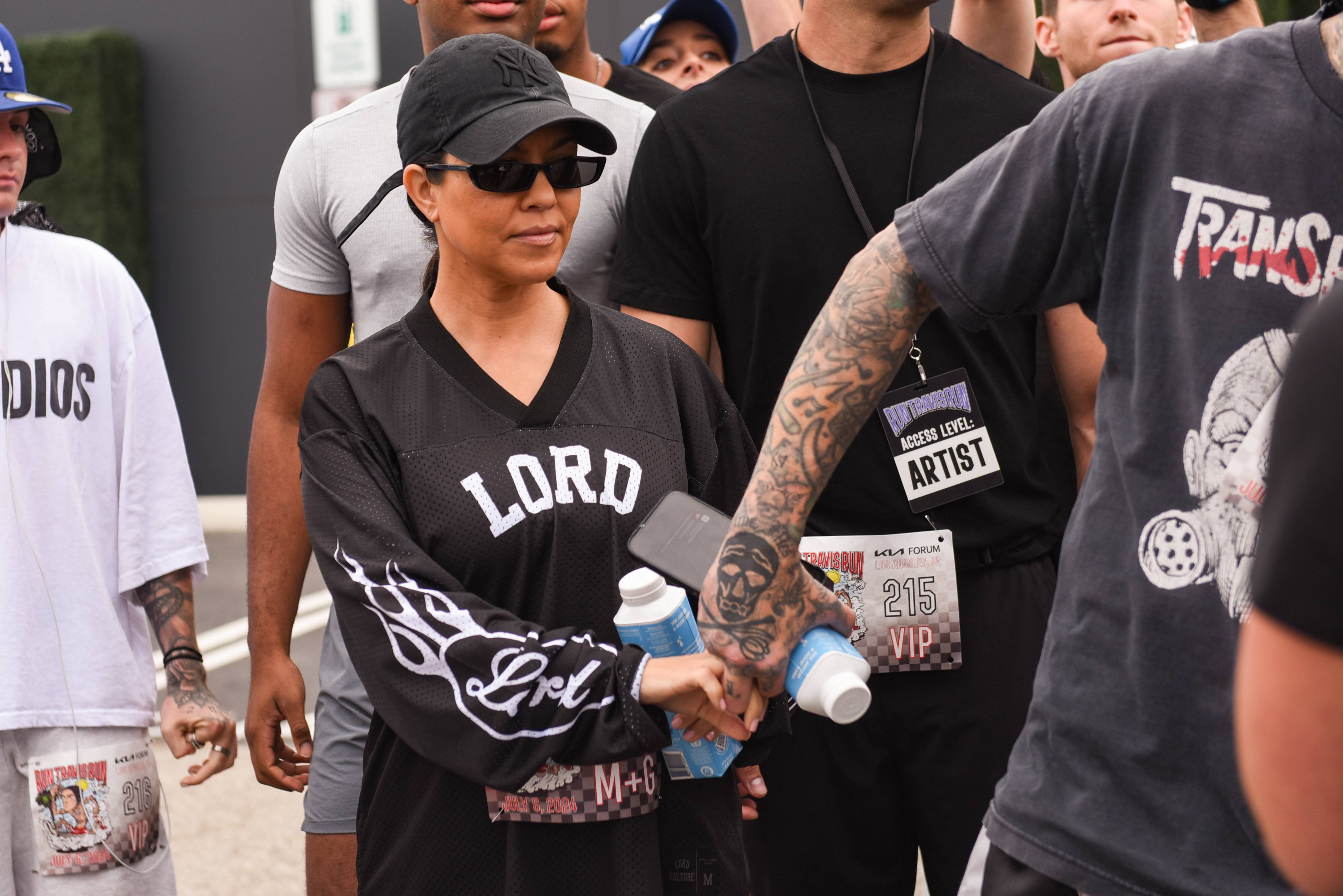 Kardashian fans noticed that Kourtney Kardashian's shirt said Lord, which they thought was a shoutout to her ex, Scott Disick