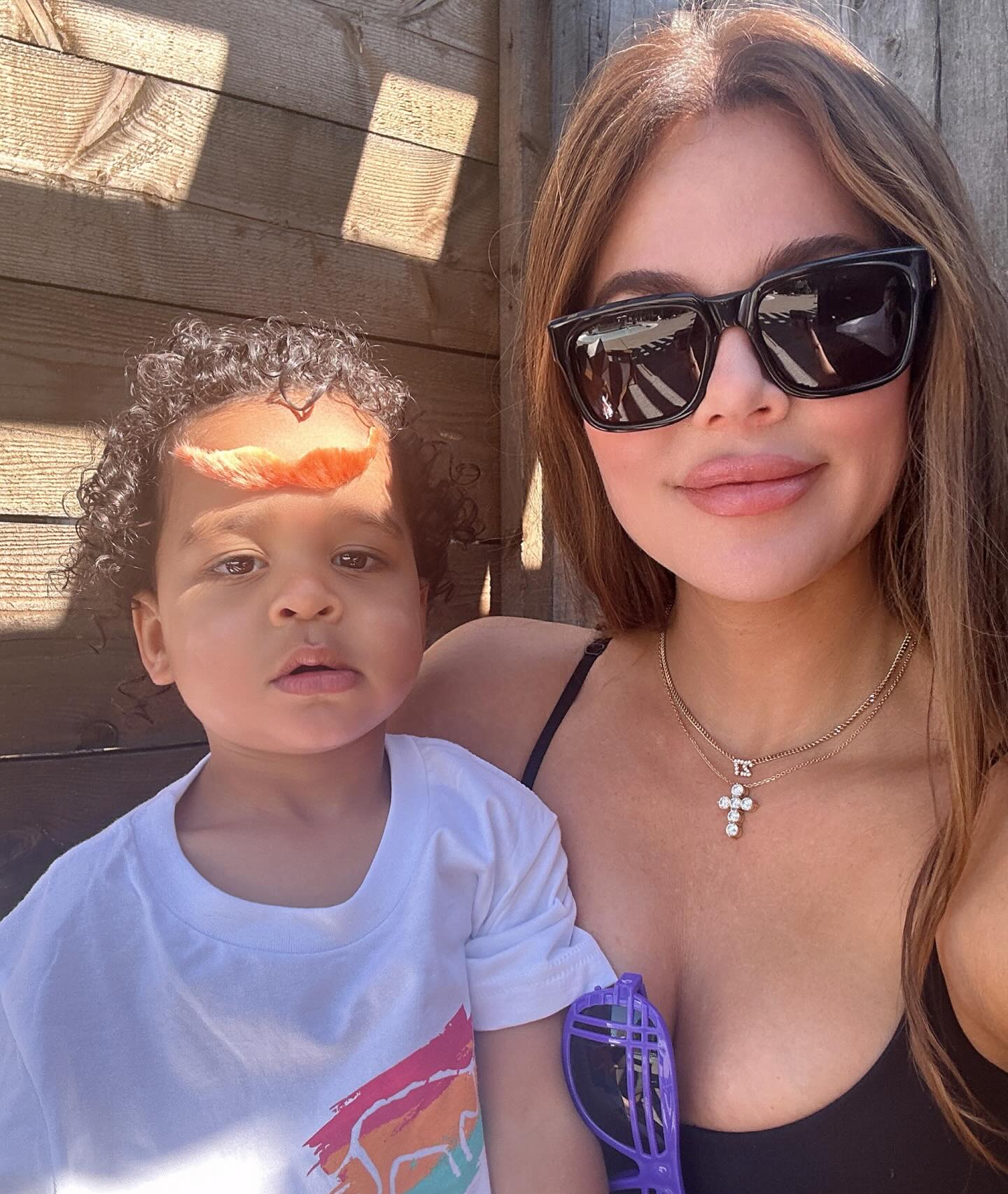 Khloe Kardashian and her youngest son Tatum Thompson