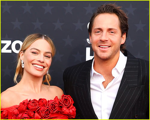 Margot Robbie and husband Tom Ackerley at an event