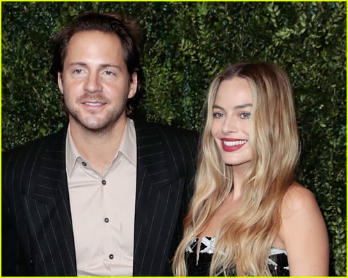 Margot Robbie and husband Tom Ackerley at an event