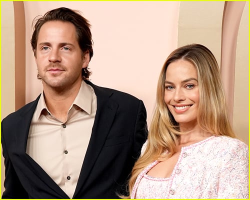 Margot Robbie and husband Tom Ackerley at an event