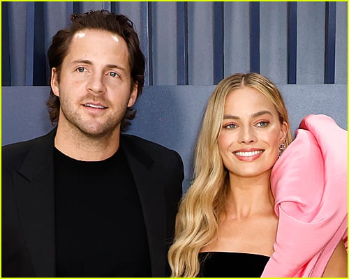 Margot Robbie and husband Tom Ackerley at an event