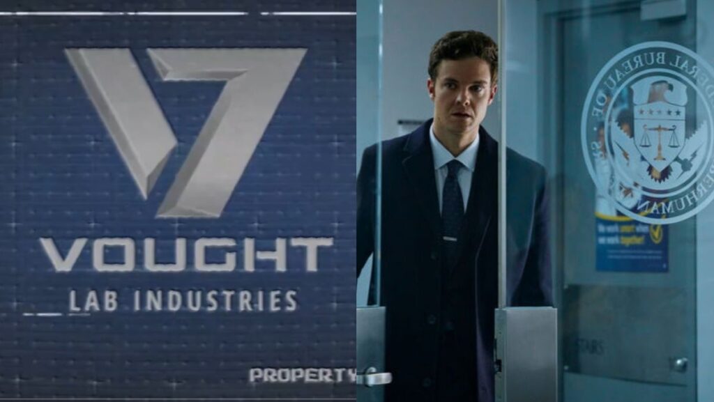 The Boys spinoff ideas with Vought Lab logo and FBSA logo