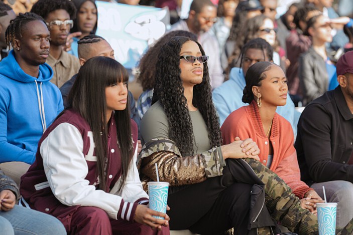 'All American: Homecoming' 301 episode image w/ Simone, Rhoyle Ivy King as Nate, and Netta Walker as Keisha