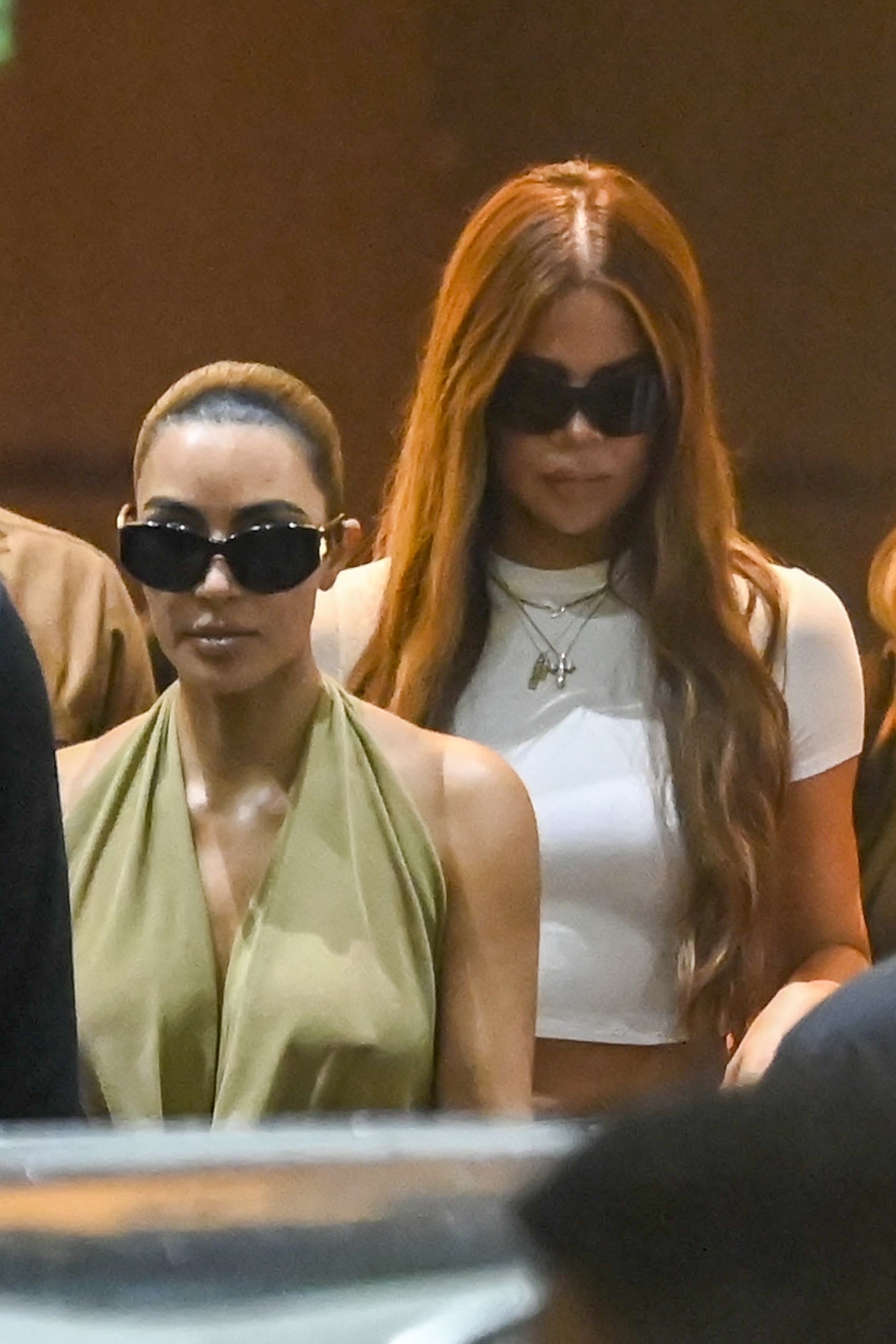 Kim Kardashian and Khloe Kardashian arrive in Mumbai for the Ambani wedding