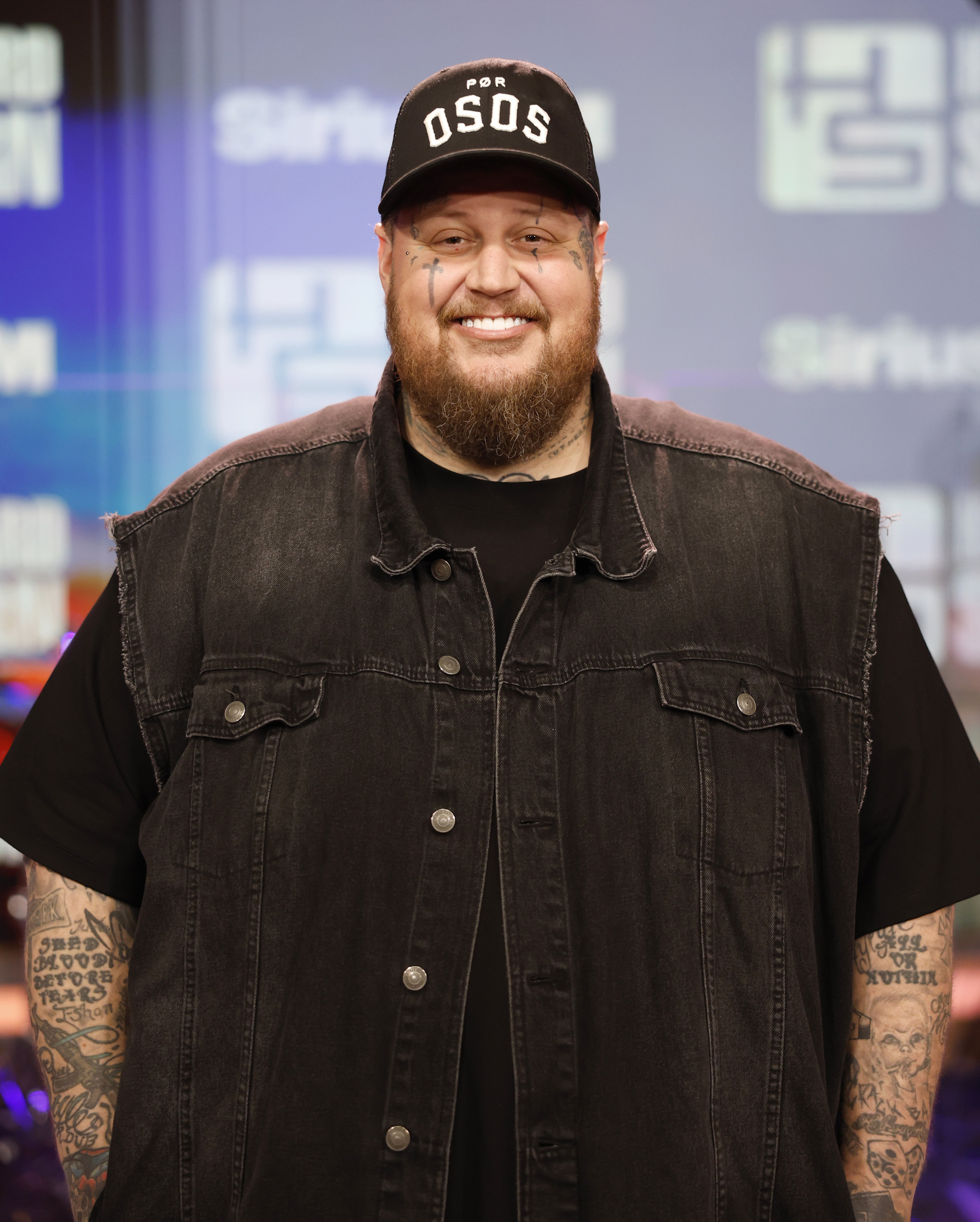 Jelly Roll smiles while visiting SiriusXM Studios on June 12, 2024, in New York City