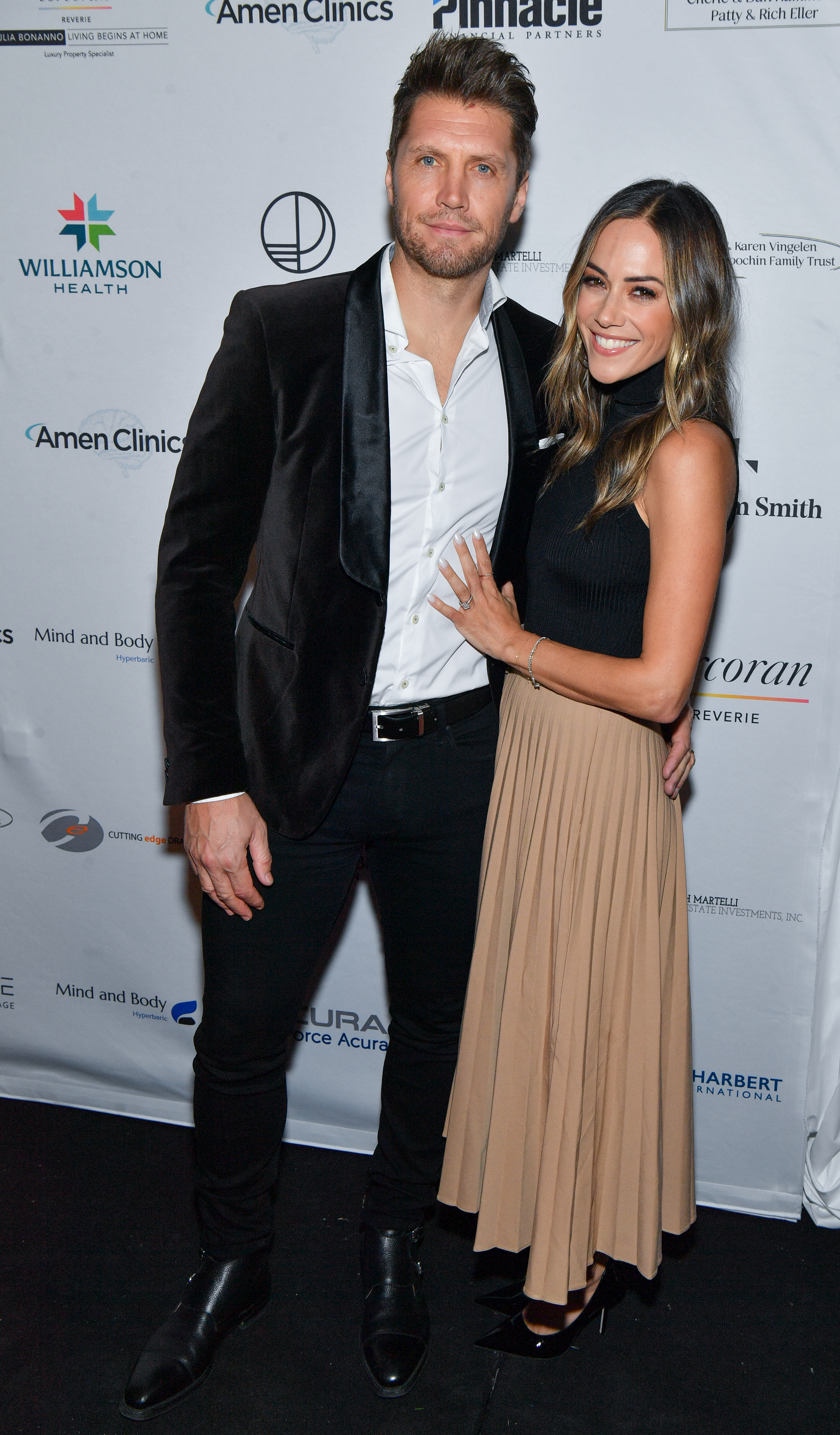 Jana Kramer and Allan Russell arrive at the 2024 Melodies For Minds Fundraising event in Nashville, Tennessee