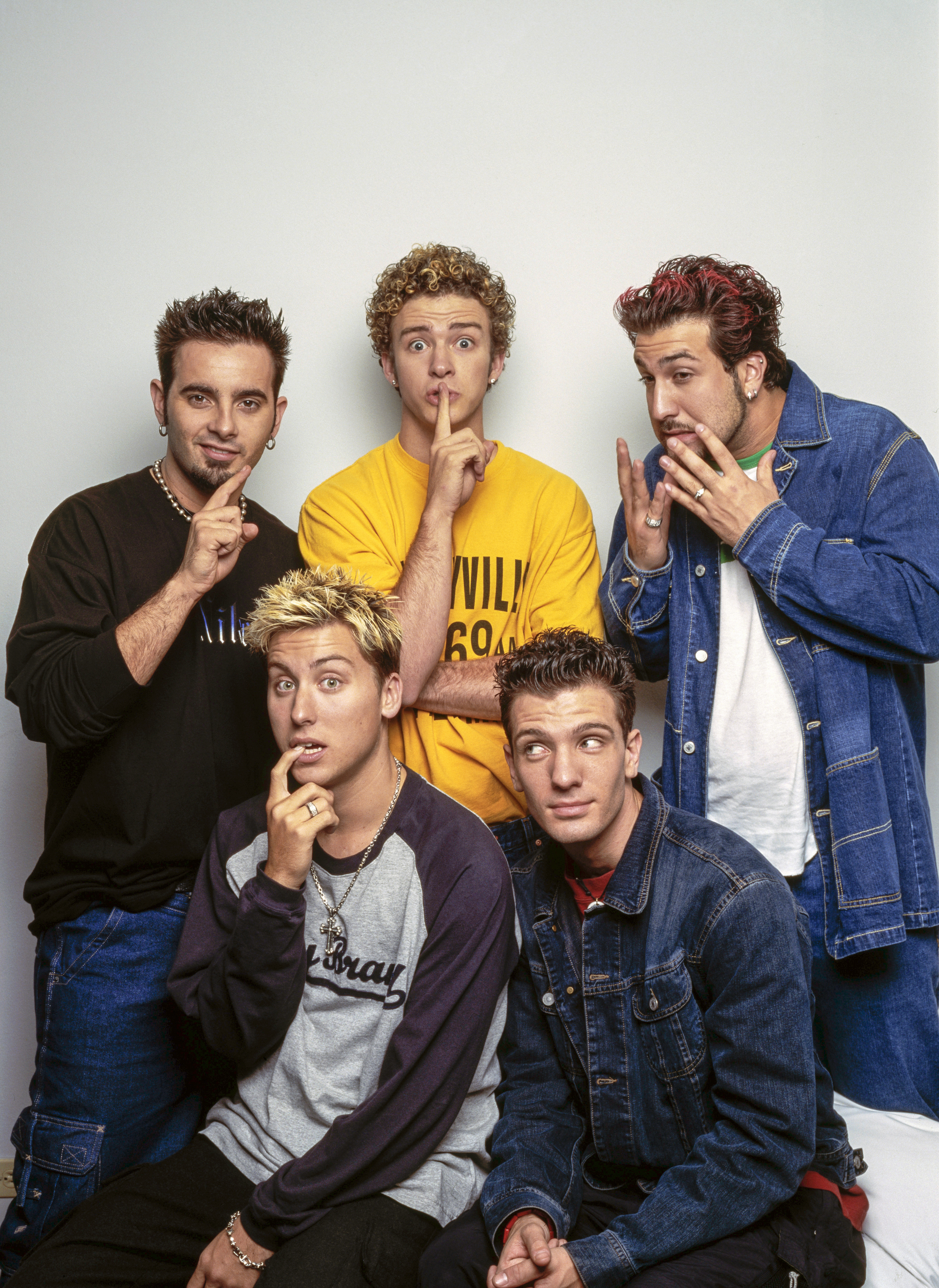 Chris Kirkpatrick, Justin Timberlake, Joey Fatone, JC Chasez and Lance Bass pictured in 2001 at the height of their fame