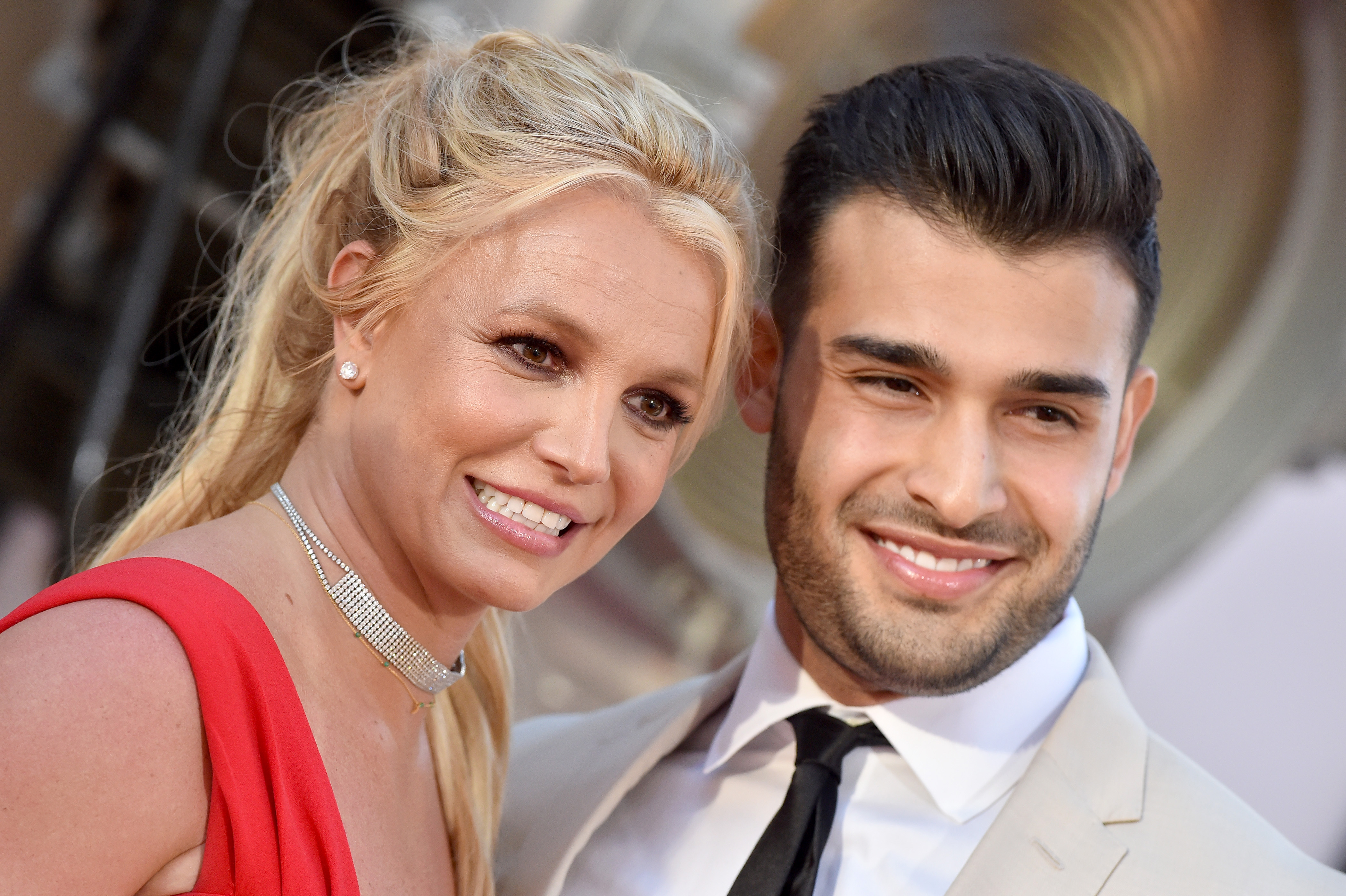 Britney Spears and her ex-husband Sam Asghari at the Once Upon a Time… in Hollywood Los Angeles Premiere