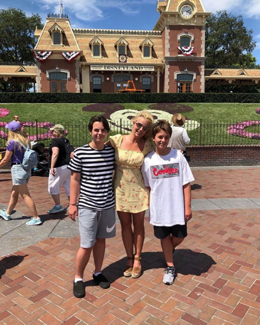 Britney Spears pictured with her sons Sean Preston and Jayden James Federline