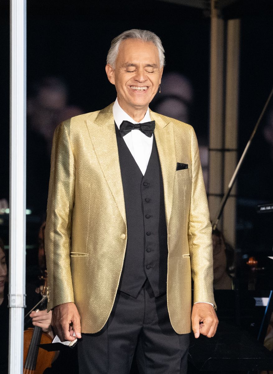  Andrea Bocelli performs live at BST Hyde Park at Hyde Park on July 05, 2024, in London, England.