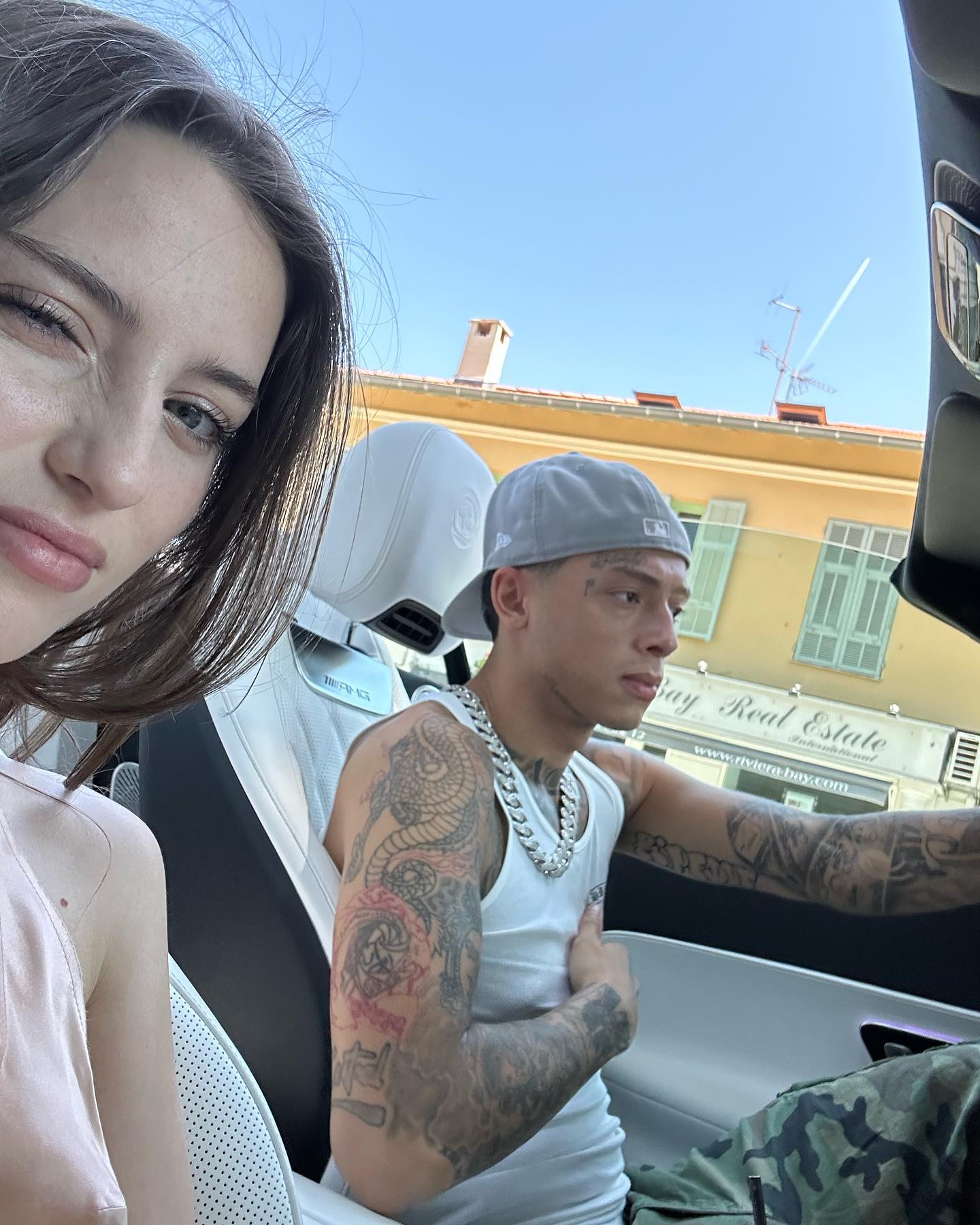 Influencer Madeline Argy driving around with rapper Central Cee in 2023