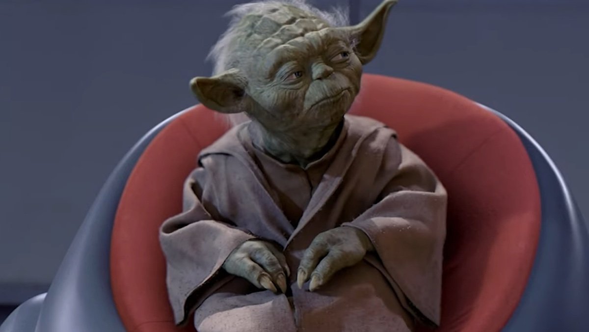 Yoda sitting during The Phantom Menace