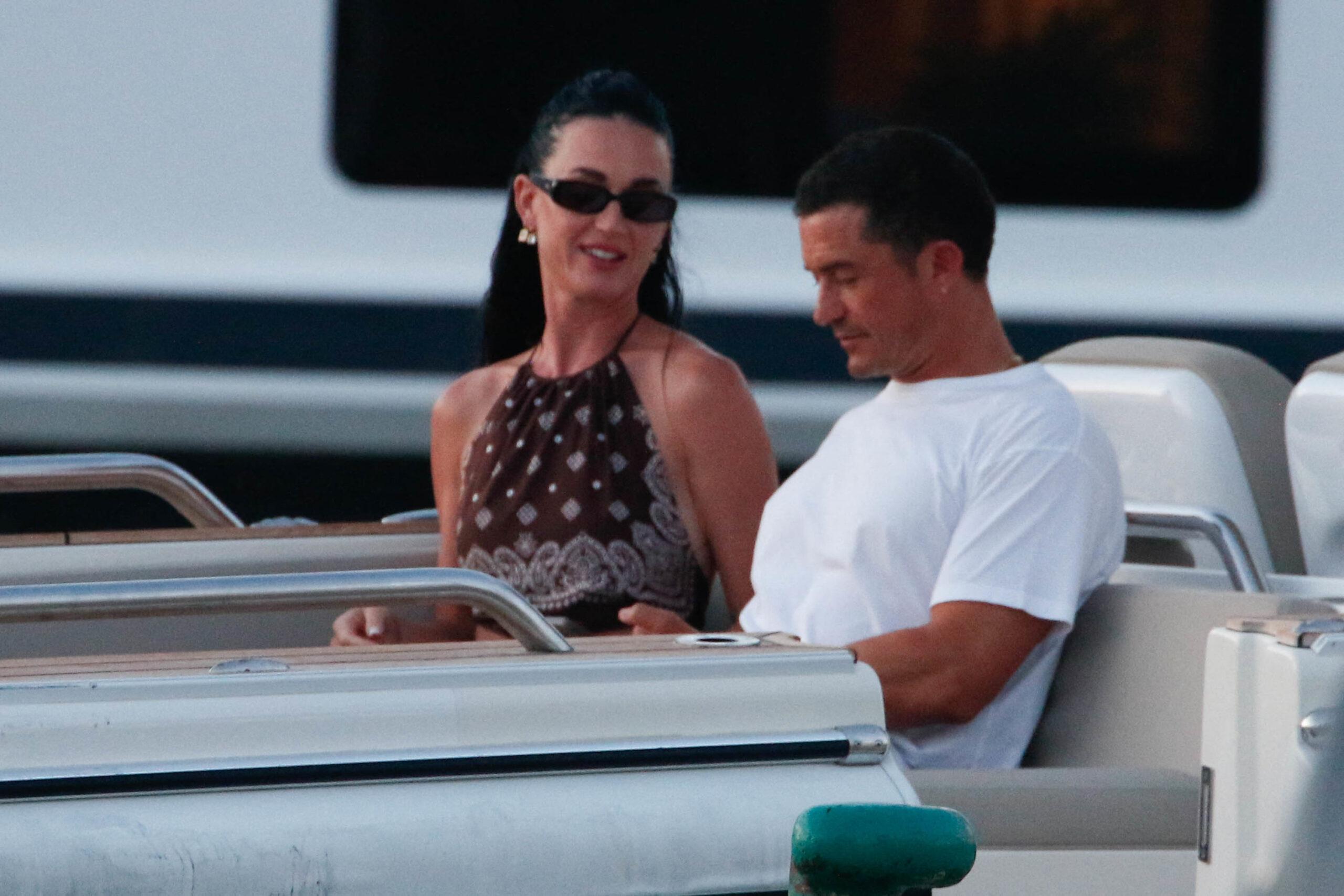 Katy Perry and Orlando Bloom aren seen out shhopping in Saint Tropez. 15 Jul 2024 Pictured: Katy Perry Orlando Bloom. Photo credit: Spread Pictures / MEGA TheMegaAgency.com +1 888 505 6342 (Mega Agency TagID: MEGA1166265_001.jpg) [Photo via Mega Agency]
