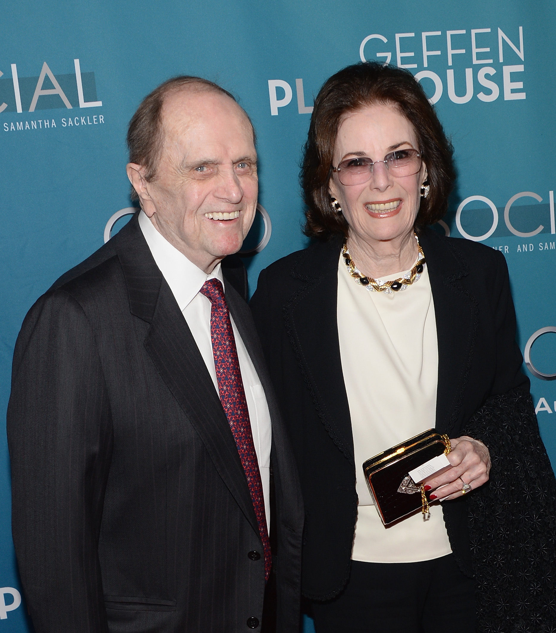 Bob Newhart and his wife Ginnie Newhart at the Geffen Playhouse’s Annual Backstage At The Geffen Gala on March 22, 2014, in Los Angeles, California