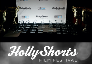HollyShorts Film Festival logo and trophies