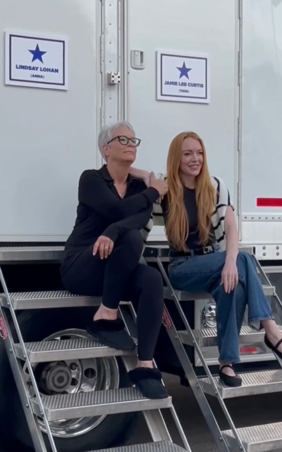Jamie Lee Curtis is currently filming Freaky Friday 2 with Lindsay Lohan