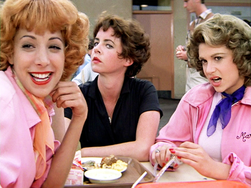 Didi Conn as Frenchy, Stockard Channing as Betty Rizzo, and Dinah Manoff as Marty Maraschino in the beloved classic, Grease
