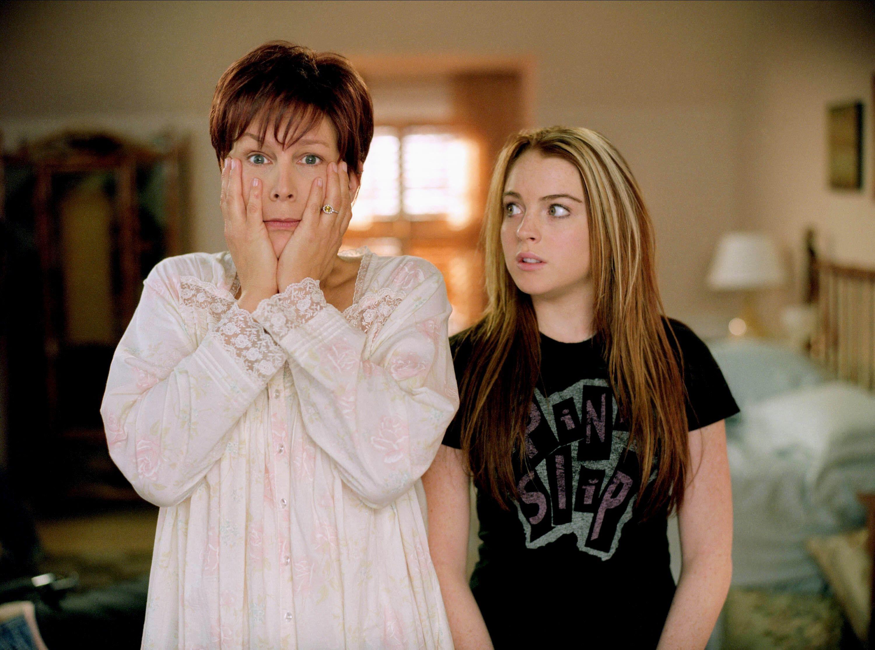 Jamie Lee Curtis and Lindsay Lohan in Freaky Friday, which premiered in 2003