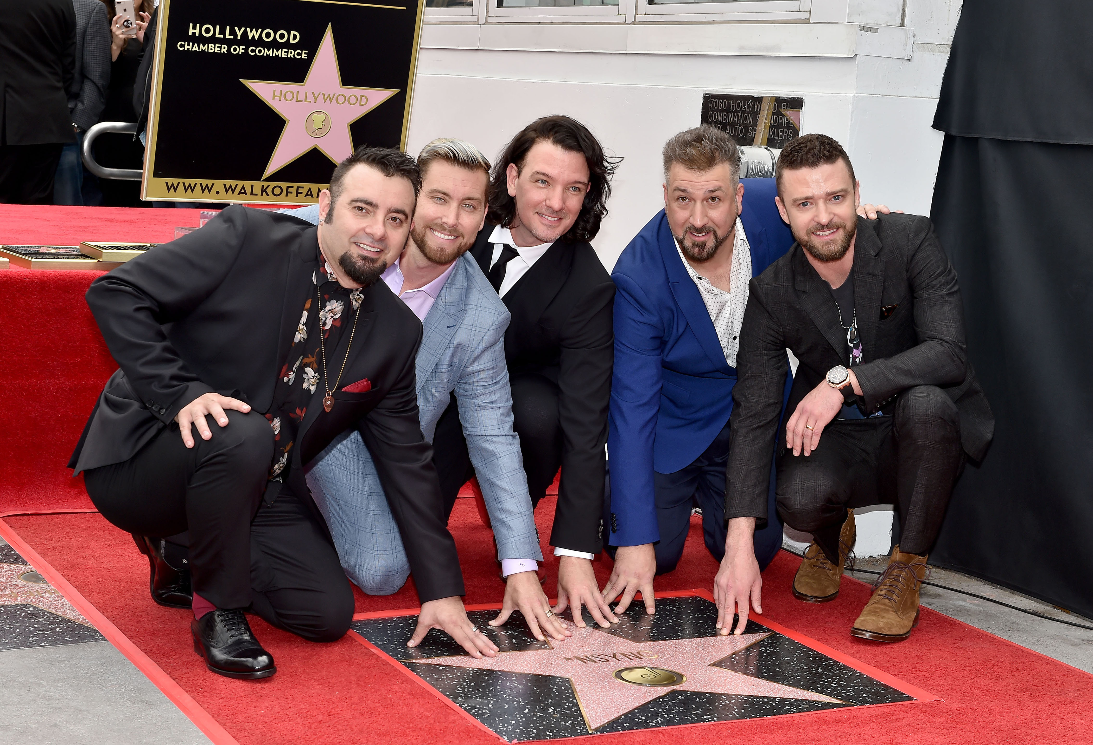 *NSYNC getting their star on the Hollywood Walk of Fame in April 2018