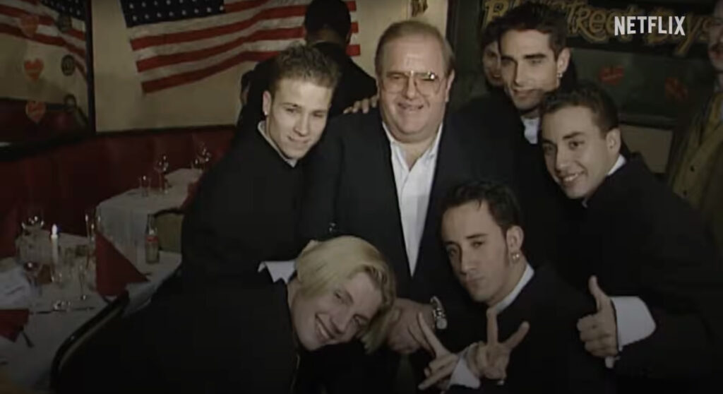 Lou Pearlman with the Backstreet Boys