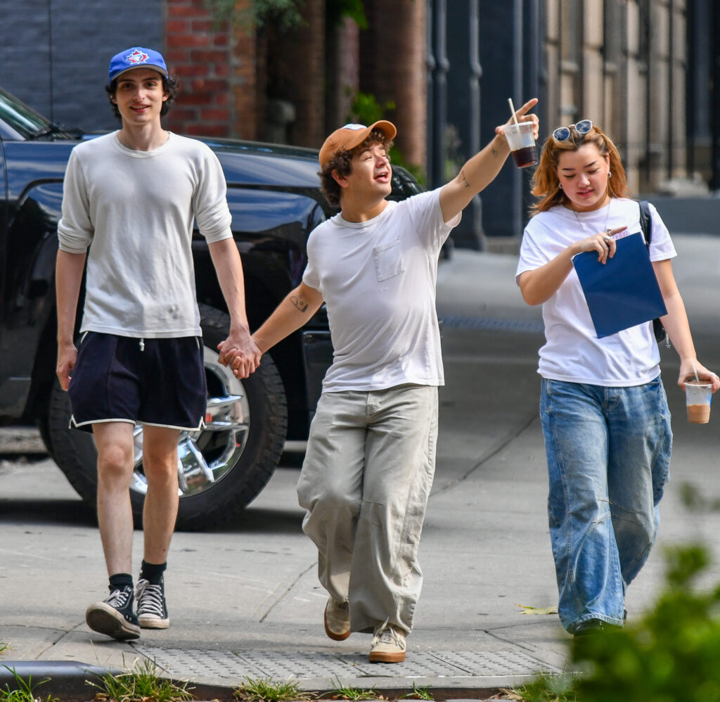 Finn Wolfhard and Gaten Matarazzo were seen holding hands as they checked out NYC real estate