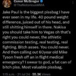 conor mcgregor comments on jake paul/mike perry fight