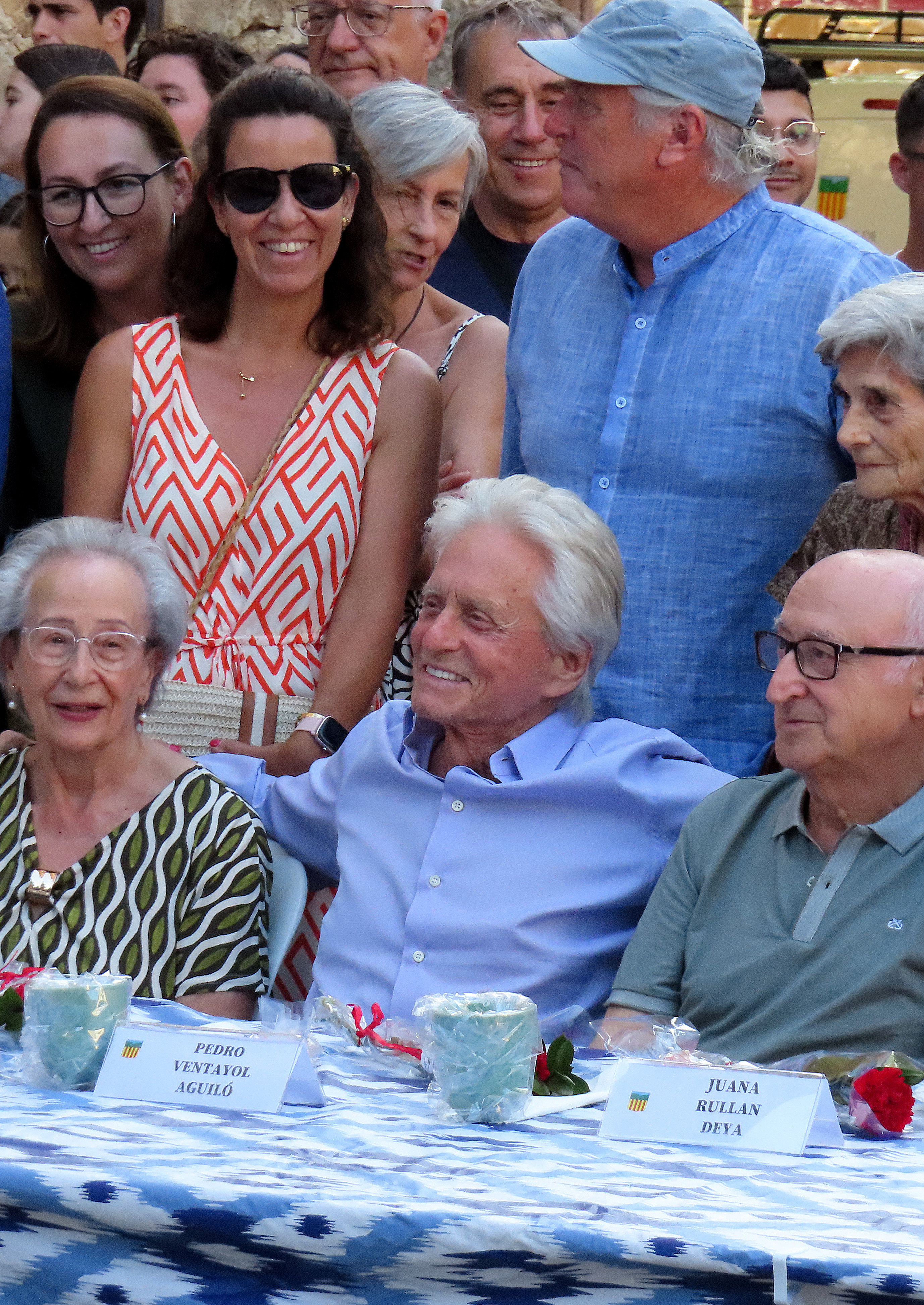 Michael Douglas looked youthful and full of life while enjoying the ceremony