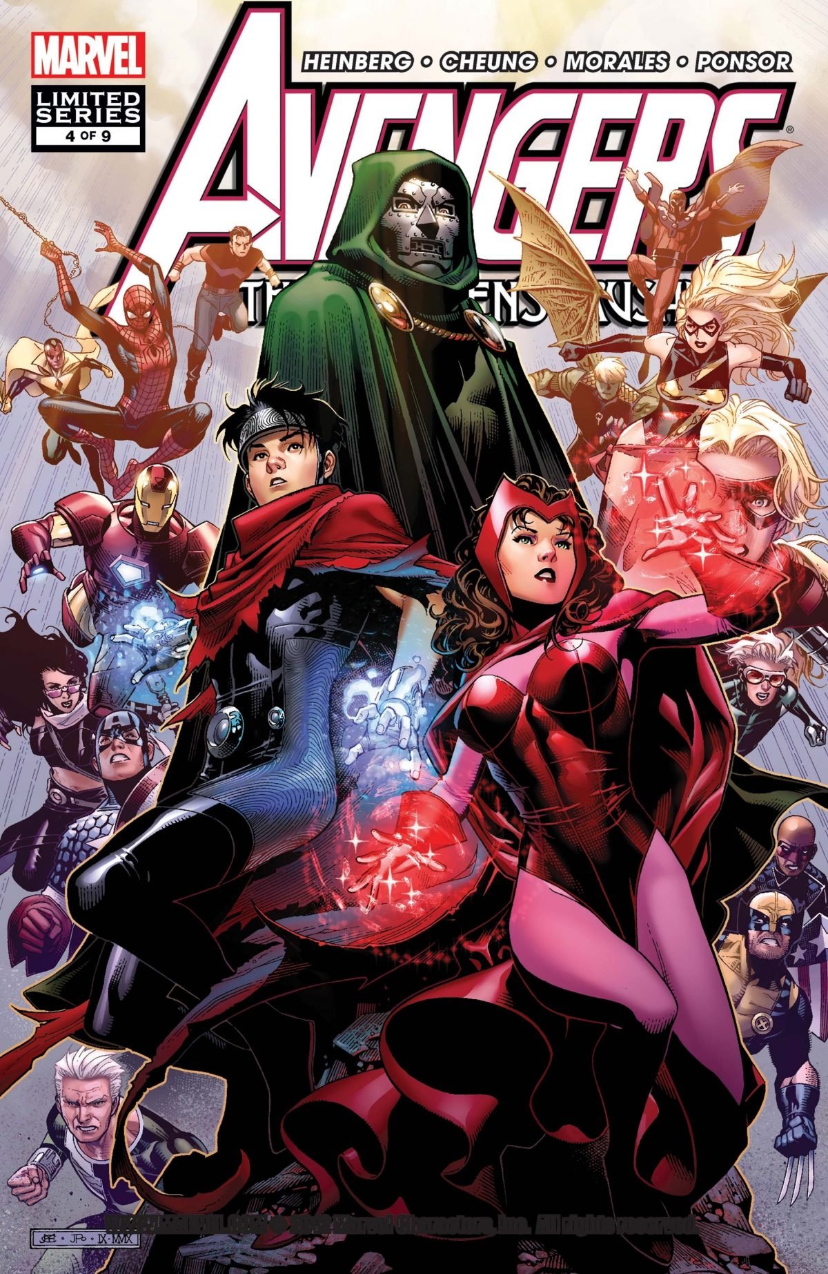 The cover of issue 4 of 9 of Avengers: Children's Crusade.