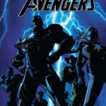 The cover for Dark Avengers shows a number of heroes in shadow in front of a lightening bolt