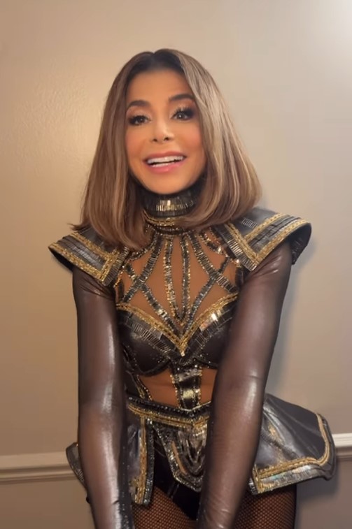 Paula Abdul also defied her age on her first stop on tour, which was her birthday show, in a black metallic outfit with cut-outs