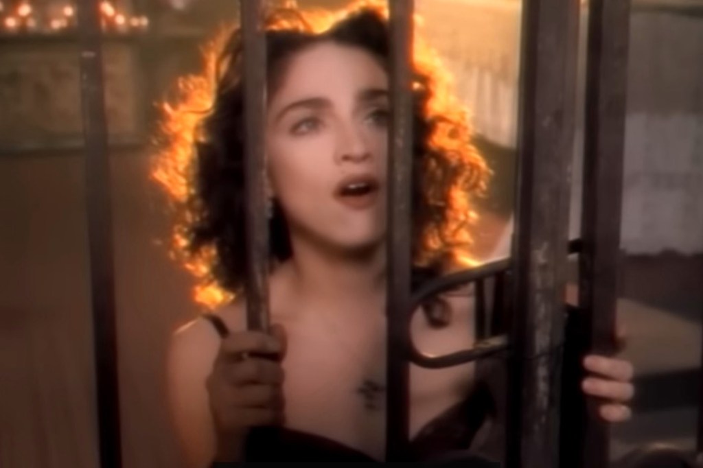 Madonna in the "Like a Prayer" video.