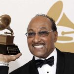 Duke Fakir holds his life time achievement award backstage at the 51st Annual Grammy Awards in Los Angeles on Feb. 8, 2009. Fakir, the last of the original Four Tops, died Monday of heart failure at age 88.