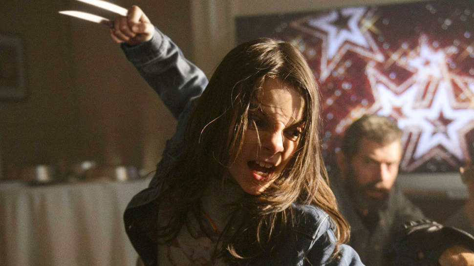 Dafne Keen as Laura in Logan.