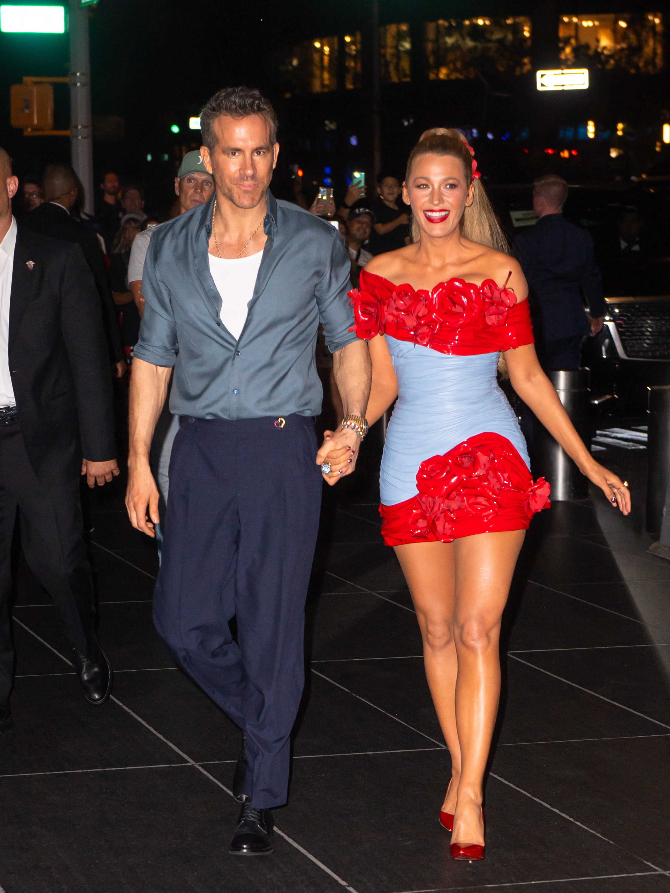 Ryan Reynolds and Blake Lively at the Jazz Center for the Deadpool & Wolverine premiere after party on July 22, 2024