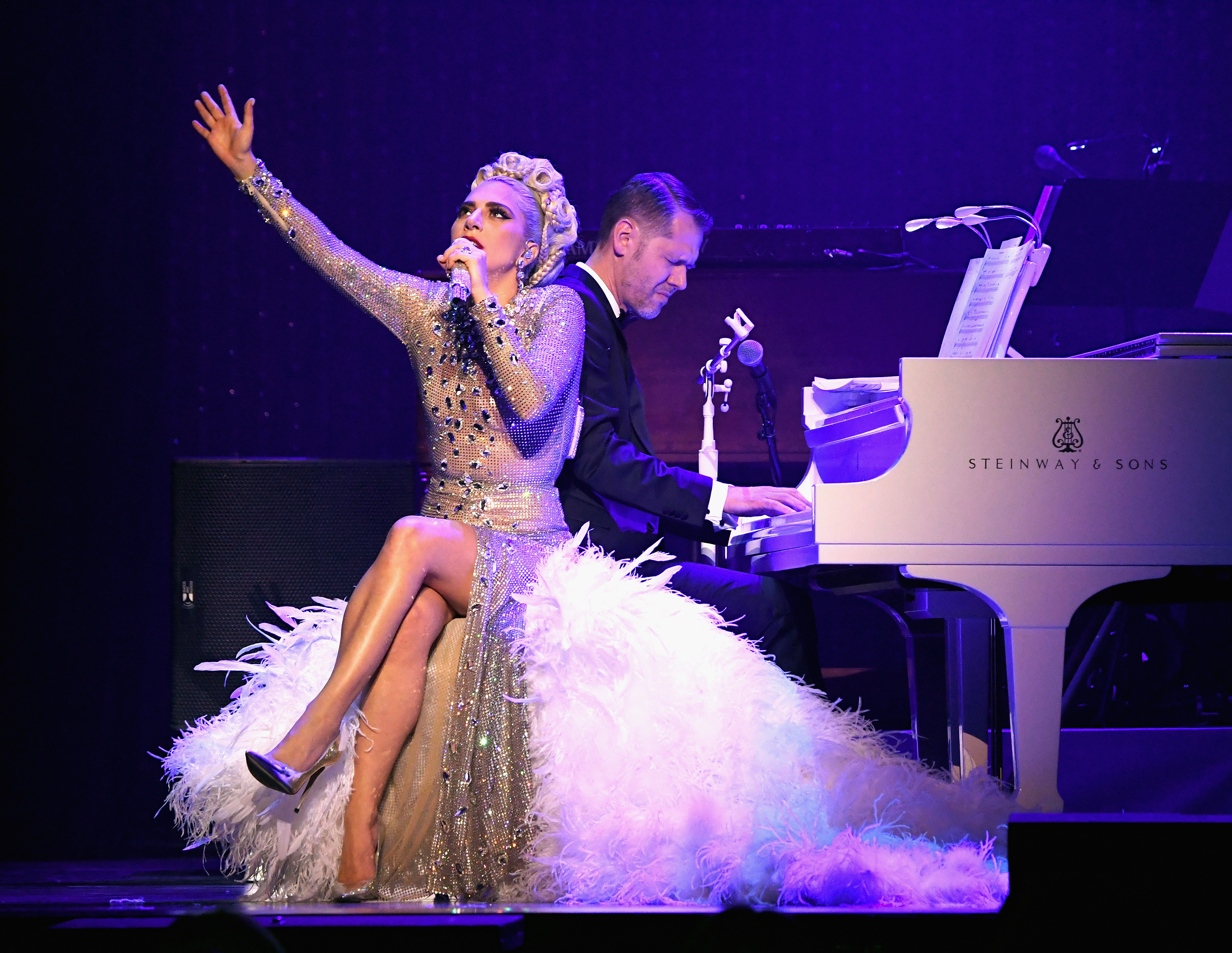 Lady Gaga, seen on stage in Las Vegas, has been busy with her residency, Jazz & Piano