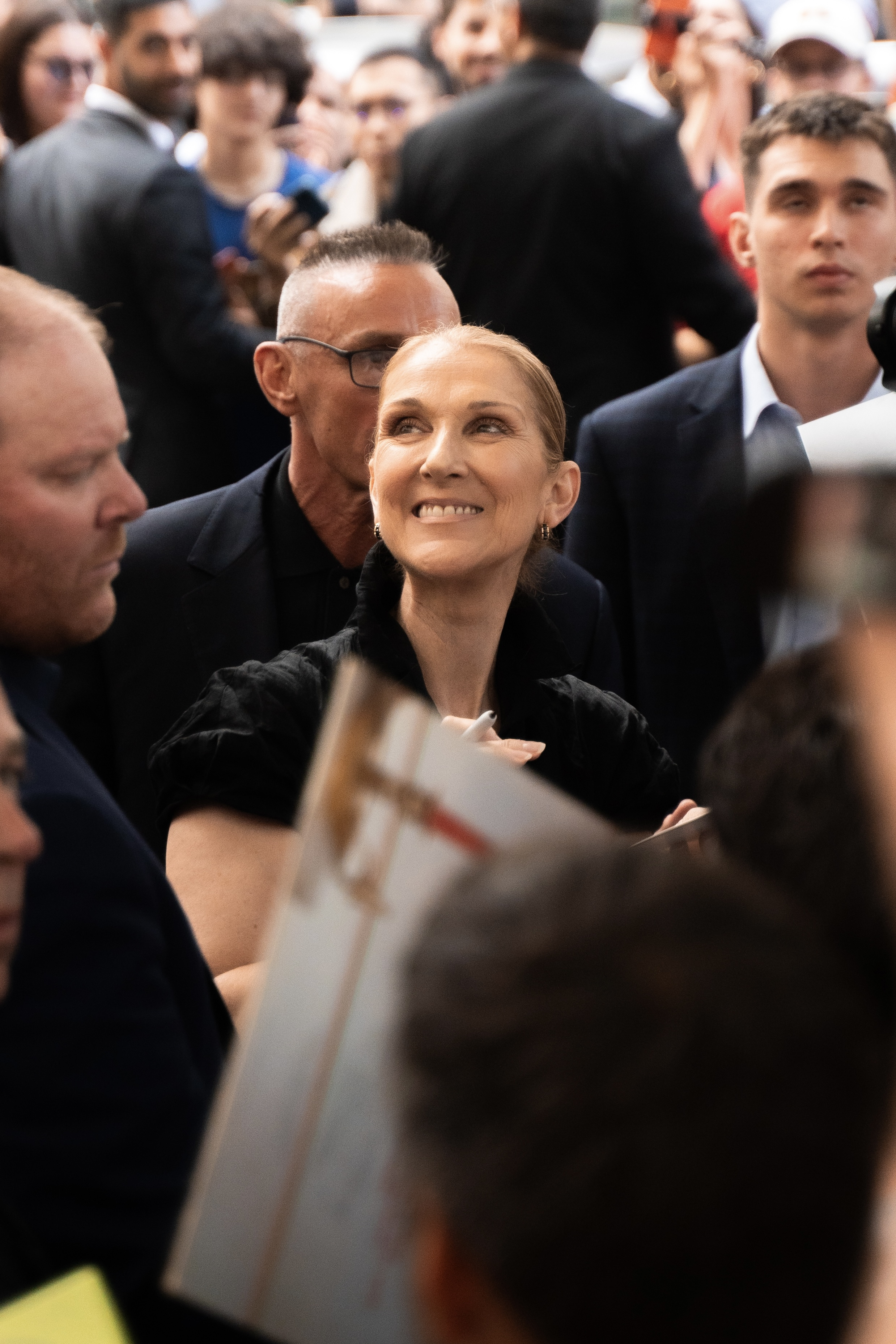 Celine Dion arrived in Paris, France, on Monday, and was seen leaving her hotel in good spirits