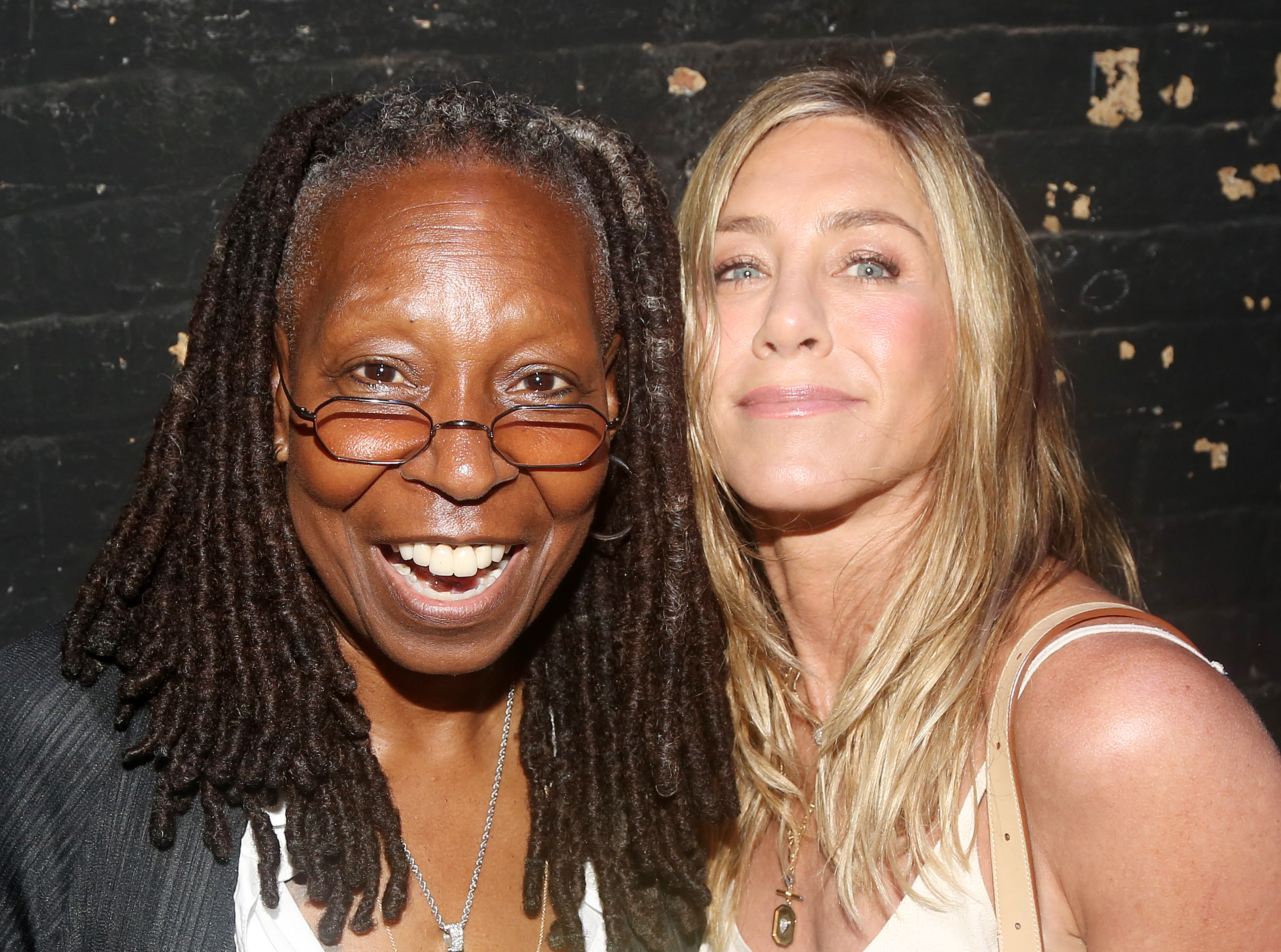 Whoopi Goldberg and Jennifer Aniston at Oh Mary! on Broadway