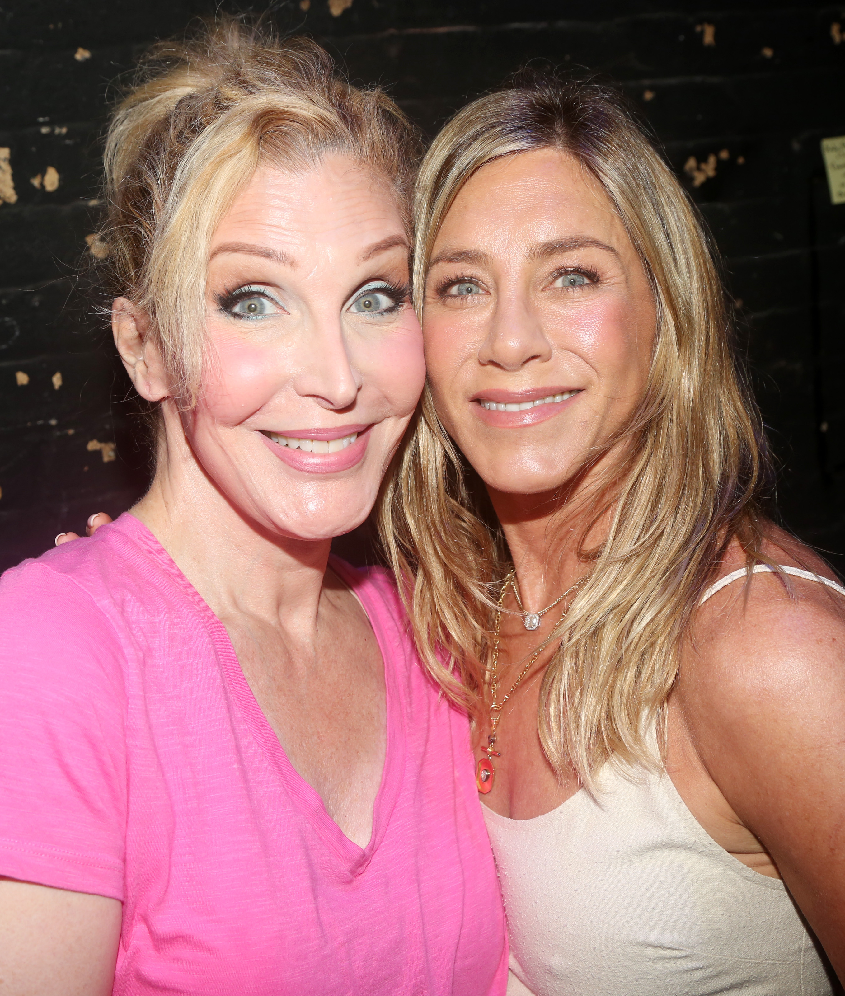 Bianca Leigh and Jennifer Aniston at Oh Mary! on Broadway