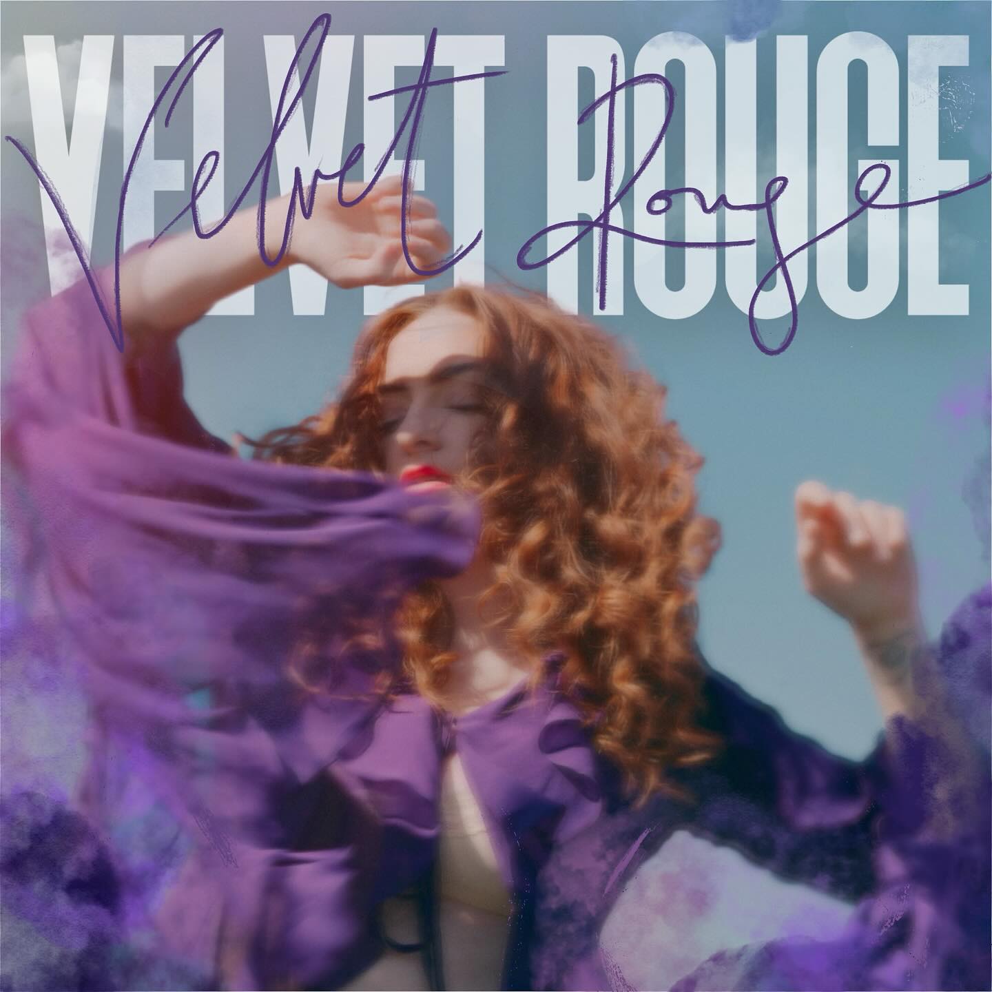 Gina Zo on the cover of her band Velvet Rouge's new album