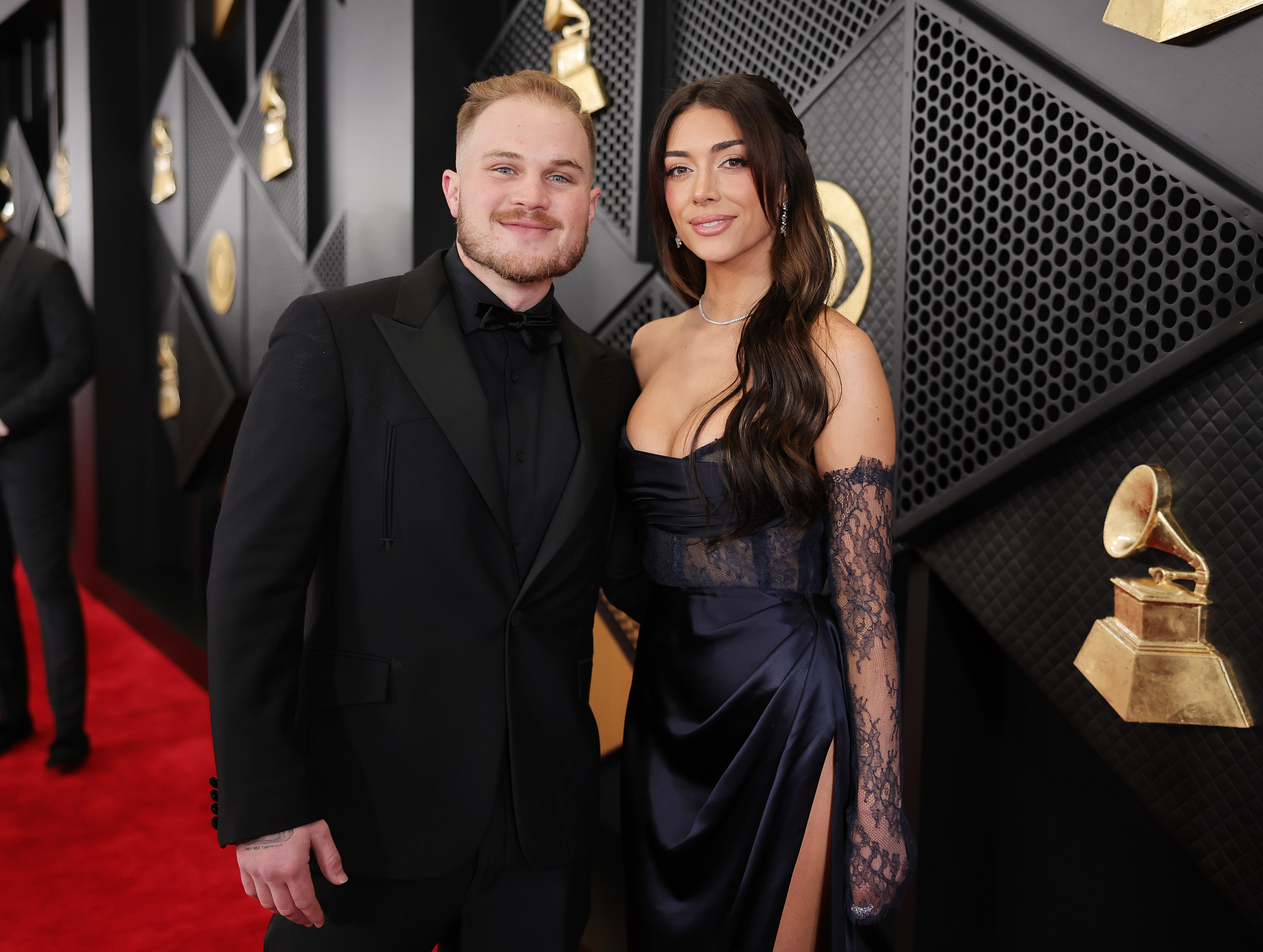 Zach Bryan and Brianna LaPaglia at the 66th GRAMMY Awards on February 04, 2024, in Los Angeles, California