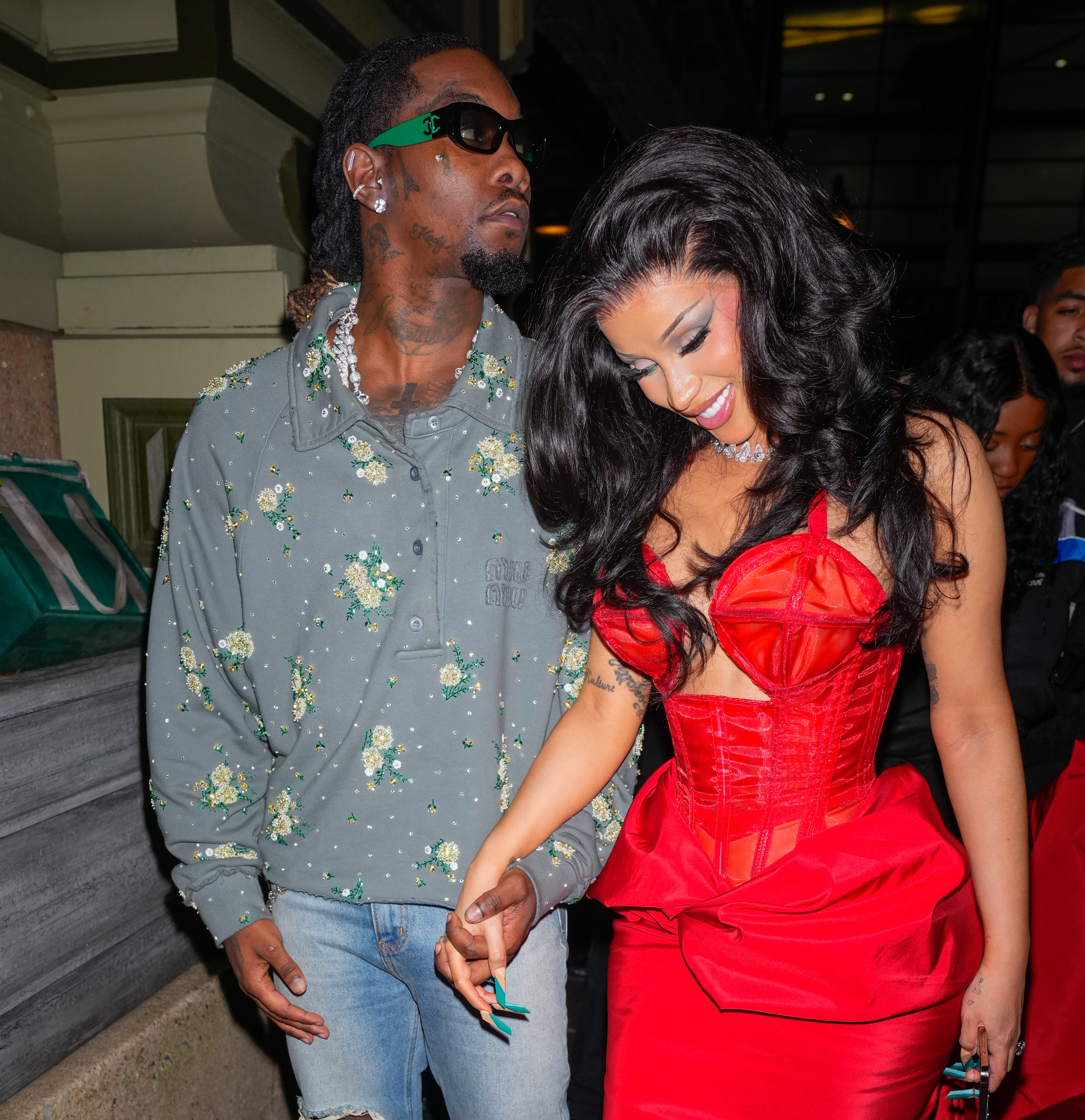 Offset and Cardi B at a Met Gala afterparty in May 2024