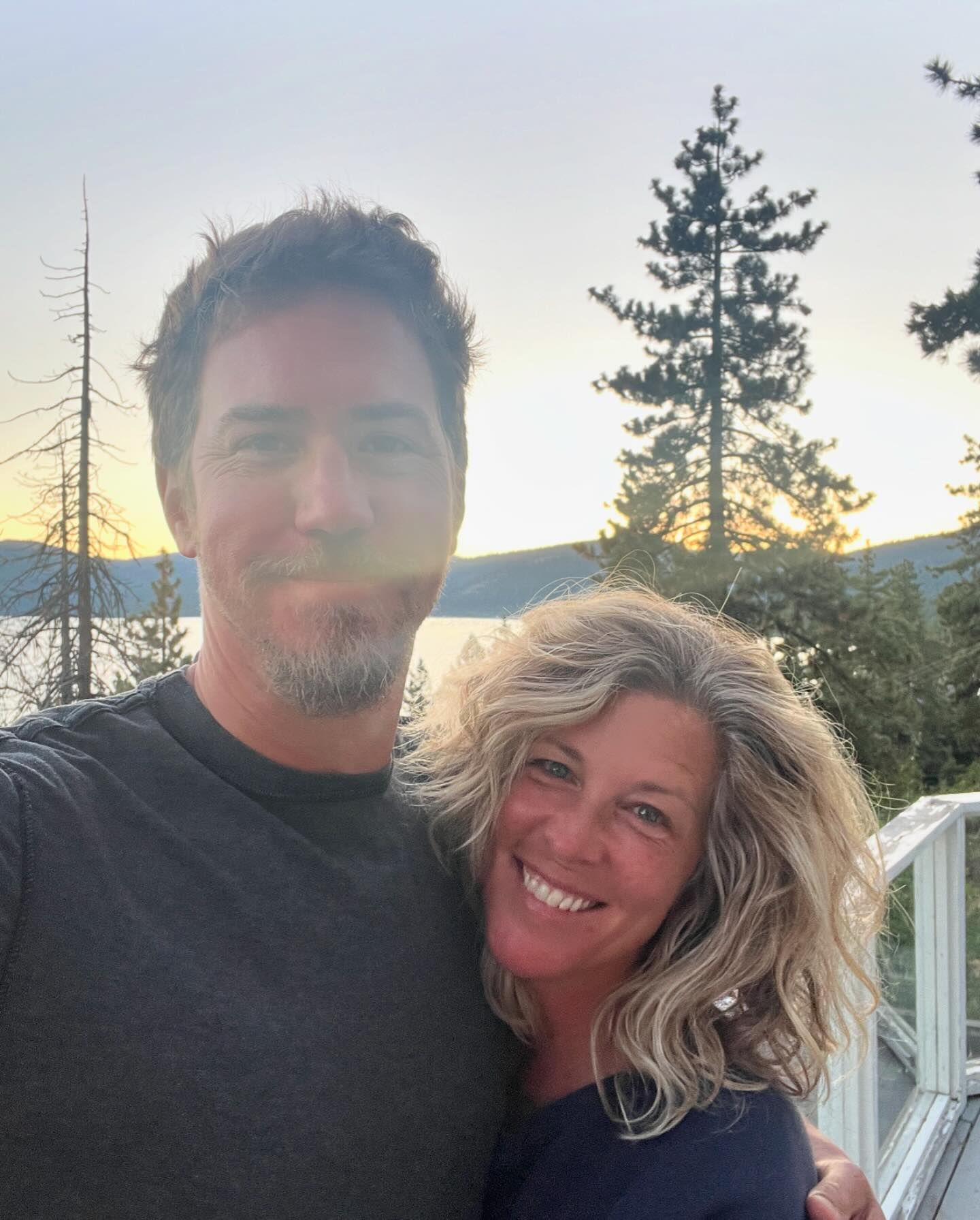 Wes Ramsey and Laura Wright taking in the relaxing air of Lake Tahoe