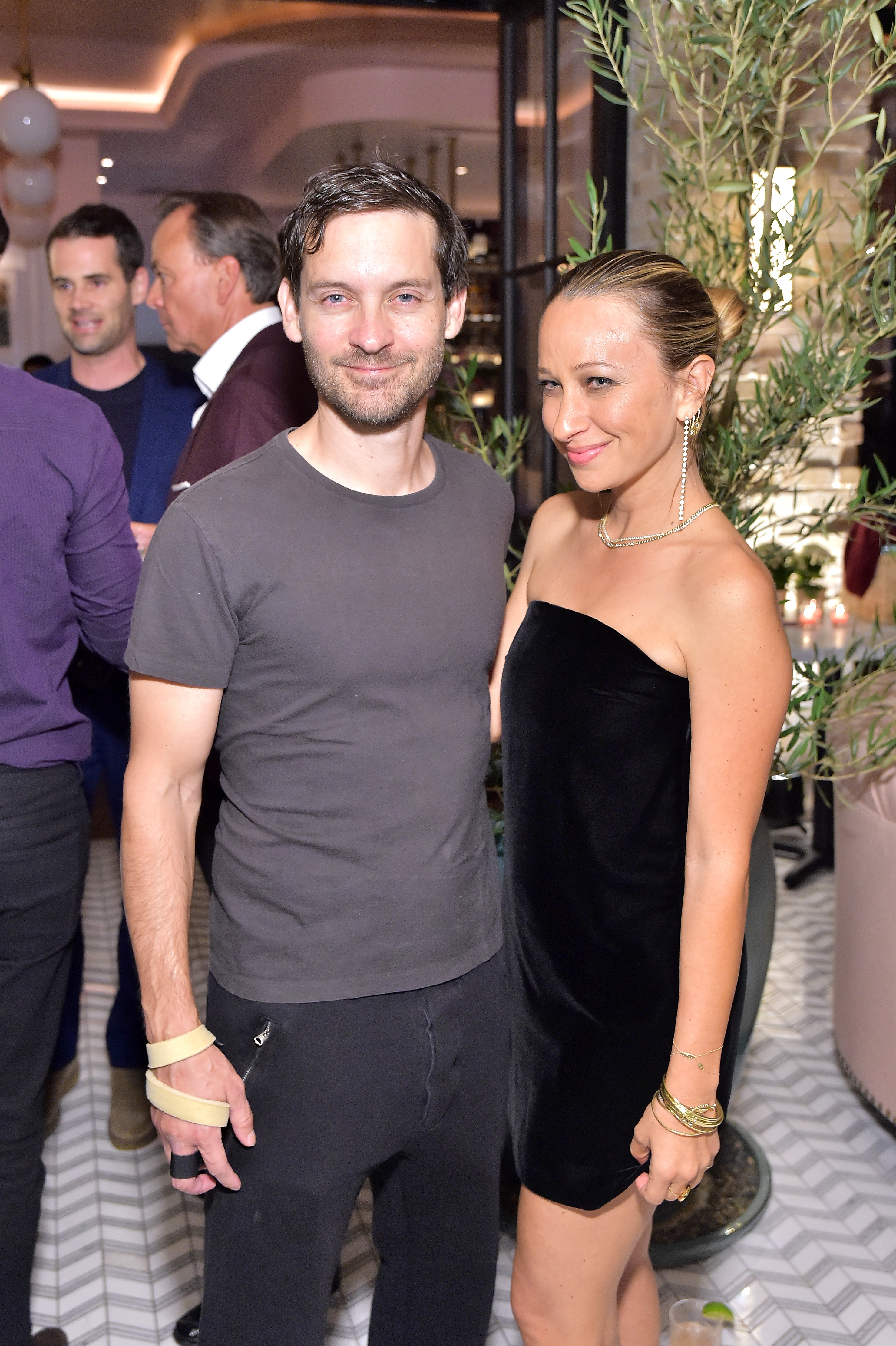 Tobey Maguire and Jennifer Meyer, seen together at Palisades Village At The Draycott in Pacific Palisades, California on October 17, 2018, were married for four years before divorcing