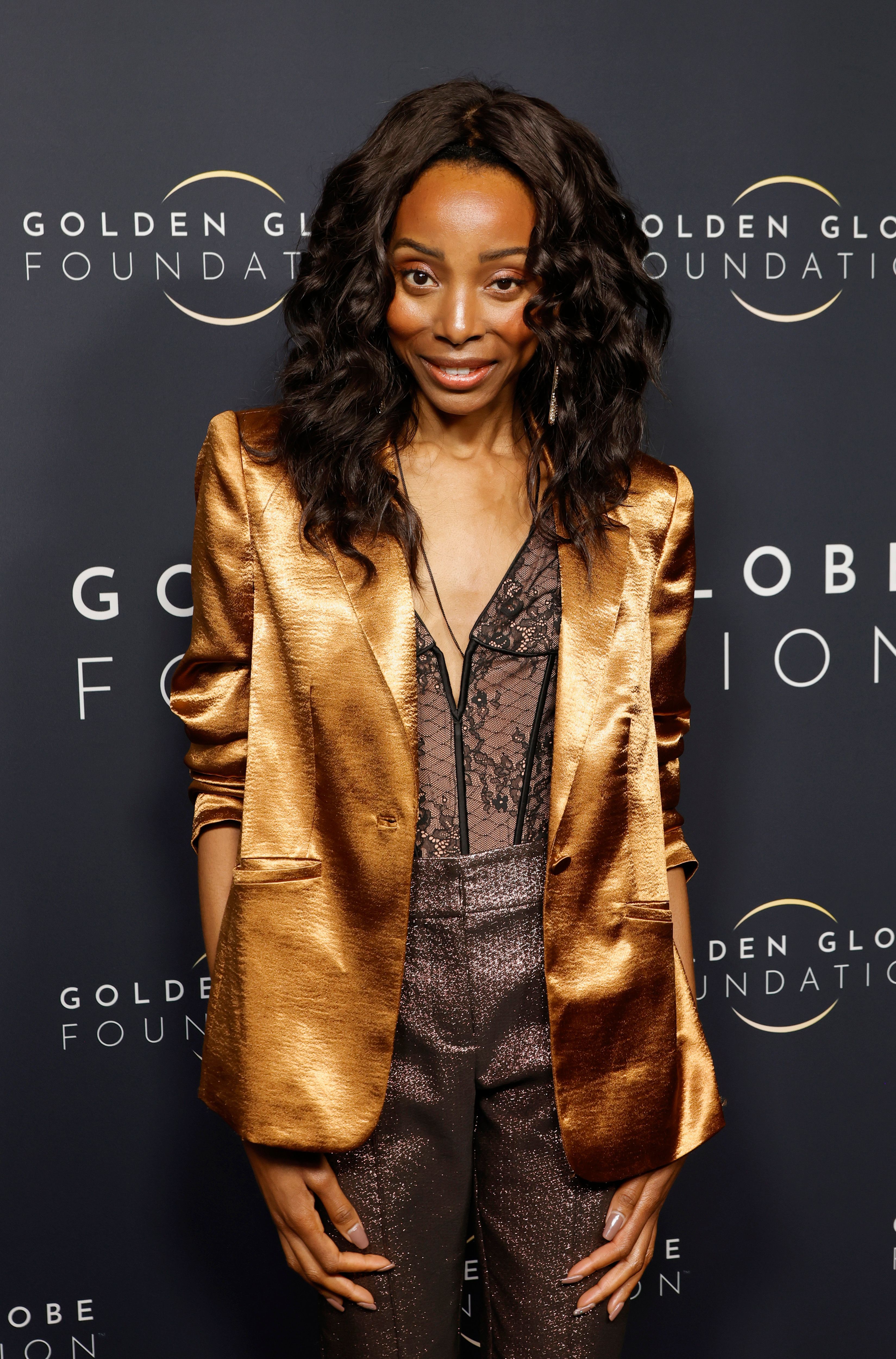 Erica Ash attends the Golden Globe Foundation Dinner at The Beverly Hilton on January 5