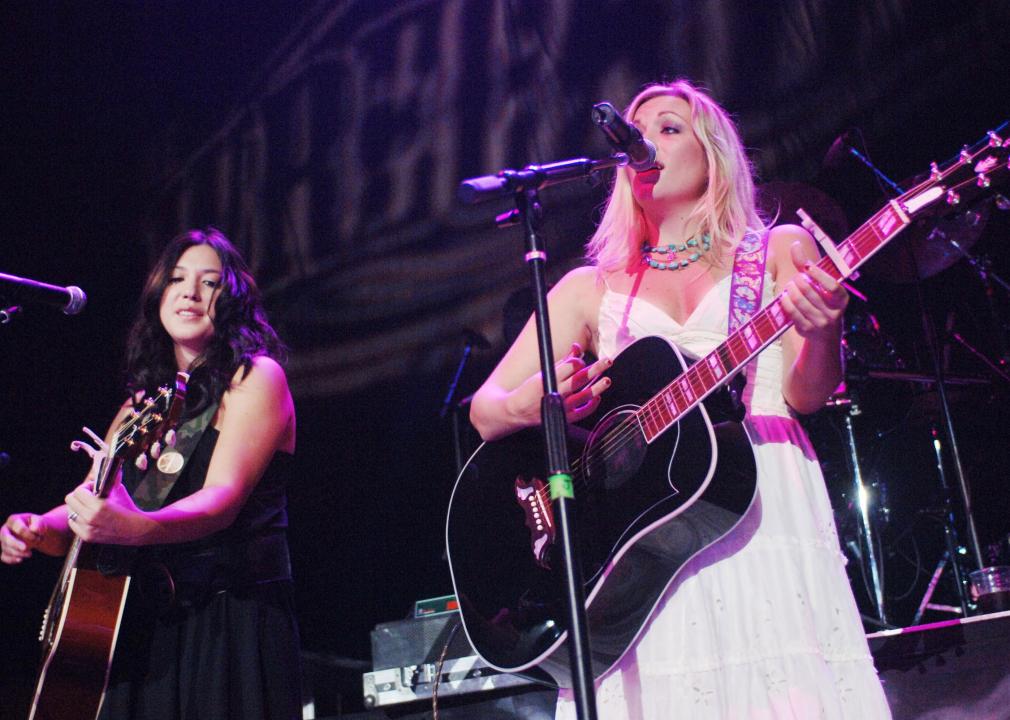 Michelle Branch and Jessica Harp of The Wreckers during Rascal Flatts 'Me and My Gang' Tour.