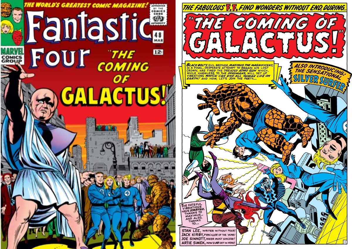 Jack Kirby's art for Fantastic Four #48, The Coming of Galactus.