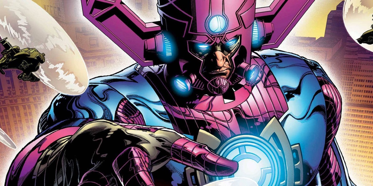 Galactus displays his power in the pages of Marvel Comics.